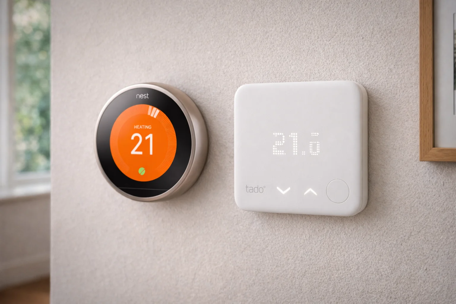 Ampoules connectées couleur dans des lampes de chevet d'une chambre moderne