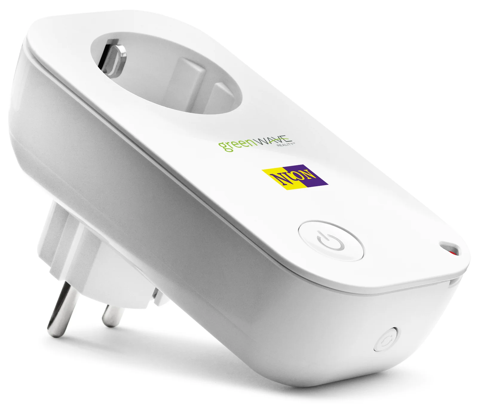 Prise connectée compatible Matter et Apple HomeKit branchée sur une multiprise domestique
